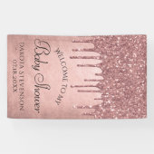 ドリップピーチグリッター | Terra Cotta Coral Shower 横断幕 (横)