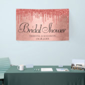 ドリップピーチグリッター | Terra Cotta Coral Shower 横断幕 (トレードショー)