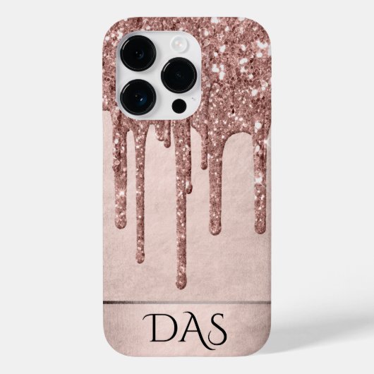 ドリップピーチグリッター | Terra Cotta Pour Monogram Case-Mate iPhoneケース (裏面)