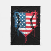 ドリップボーイズキッズアイスクリーム愛国アメリカFを販売 フリースブランケット (正面)