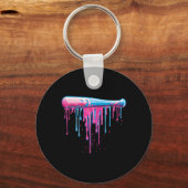 ドリップボーイズ付き野球男性へこうもり キーホルダー (正面)