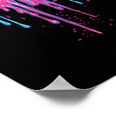 ドリップボーイズ付き野球男性へこうもり ポスター (角)