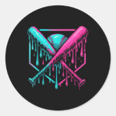 ドリップボーイズ野球こうもりと ラウンドシール (正面)