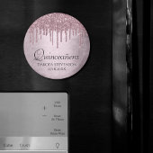 ドリップマウーブグリッター |ほこりっぽいピンクキンセアニェラ マグネット