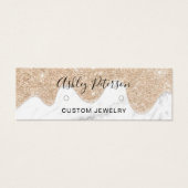 ドリップマーブル金ゴールドグリッタースタッドのイヤリング表示 (正面)