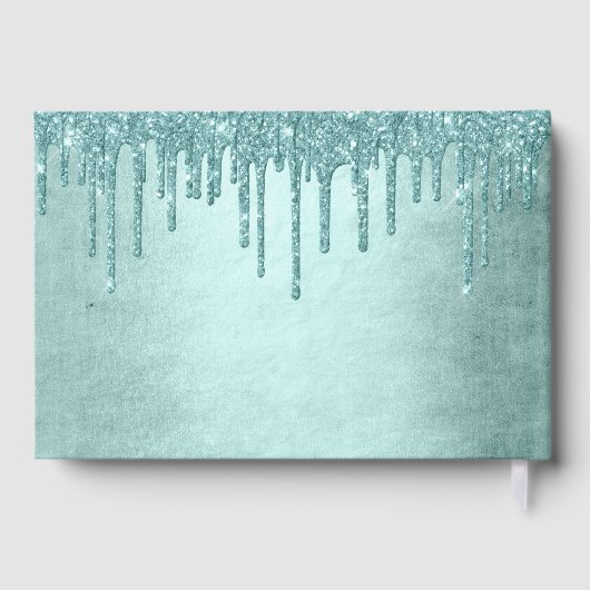 ドリップミントグリッター |アクアティール（緑がかった色）グラムキンセアニェラ ゲストブック (裏面)