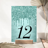 ドリップミントグリッター |アクアティール(緑がかった色)ポアキンセアニェラ テーブルナンバー