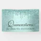 ドリップミントグリッター |アクアティール(緑がかった色)ポアキンセアニェラ 横断幕 (横)