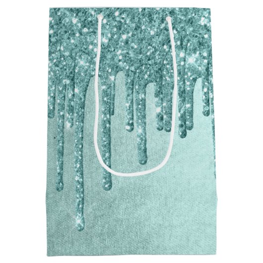 ドリップミントグリッター |アクアティール（緑がかった色）溶解水 ミディアムペーパーバッグ (裏面)
