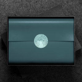 ドリップミントグリッター |アクアティール（緑がかった色）溶解水 ラウンドシール