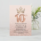 ドリップモダンバラ金ゴールドクラウン10th誕生日パーティー 招待状 (スタンド正面)