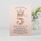 ドリップモダンバラ金ゴールドクラウン5th誕生日パーティー 招待状 (スタンド正面)