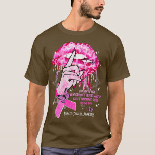 ドリップリップピンクリボン乳癌認識度 Tシャツ