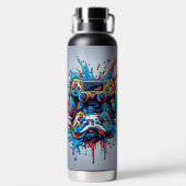 ドリップ付きゲームコントロ絵を描ーラ ウォーターボトル (背面)