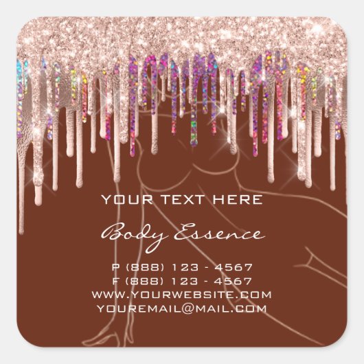 ドリップ体造形石鹸バーム化粧品用ブルゴーニュ スクエアシール (正面)