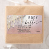 ドリップ輝くスクリプト体バターのラベル ラベル (インサイチュ)