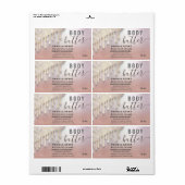 ドリップ輝くスクリプト体バターのラベル ラベル (フルシート)