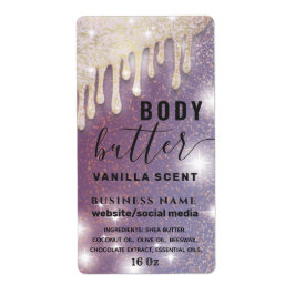 ドリップ輝くスクリプト体バターのラベル ラベル