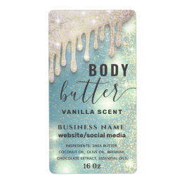 ドリップ輝くスクリプト体バターのラベル ラベル