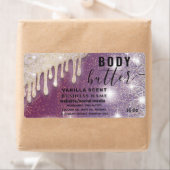 ドリップ輝くスクリプト体バターのラベル ラベル (インサイチュ)