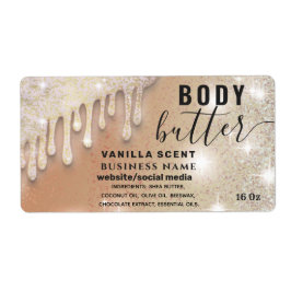 ドリップ輝くスクリプト体バターのラベル ラベル