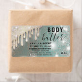 ドリップ輝くスクリプト体バターのラベル ラベル (インサイチュ)