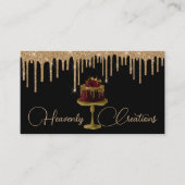 ドリップ金ゴールドファンシーとケーキベーカリー 名刺 (正面)