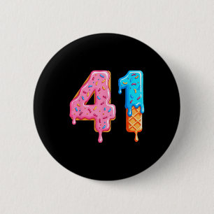 ドリップ41おもしろい野球スタイルナンバー41 缶バッジ