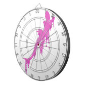 ドリッ動揺してプ付きピンクのサ絵を描ランダー ダーツボード (正面右)