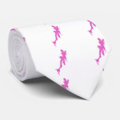 ドリッ動揺してプ付きピンクのサ絵を描ランダー ネクタイ (ロール)