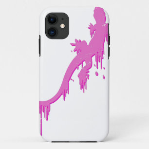 ドリッ動揺してプ付きピンクのサ絵を描ランダー iPhone 11 ケース