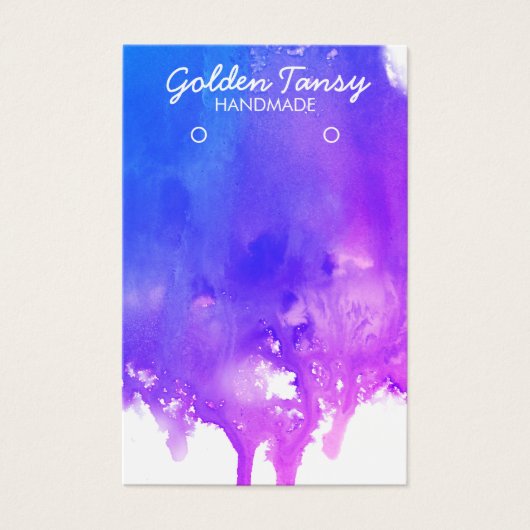 ドリッ絵を描プイヤリングネックレスジュエリー表示カード (正面)