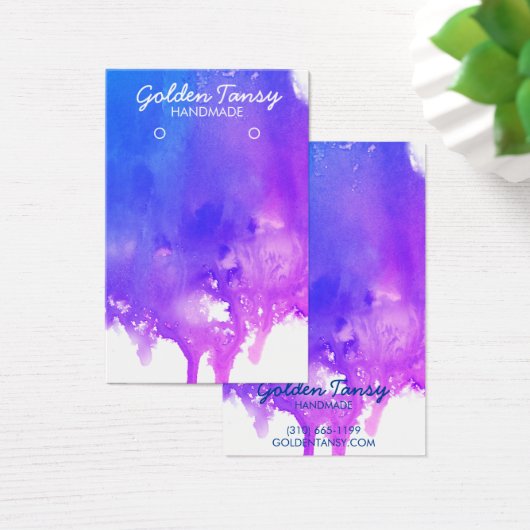 ドリッ絵を描プイヤリングネックレスジュエリー表示カード (デスク)