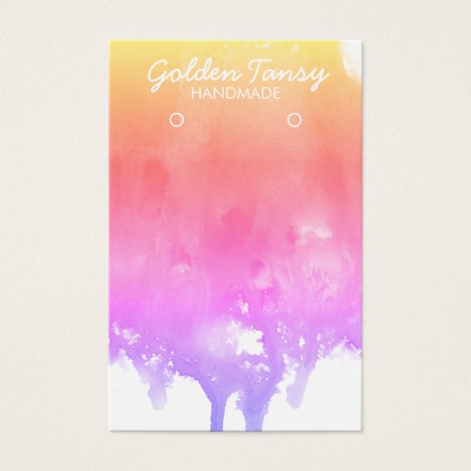 ドリッ絵を描プイヤリングネックレスジュエリー表示カード (正面)