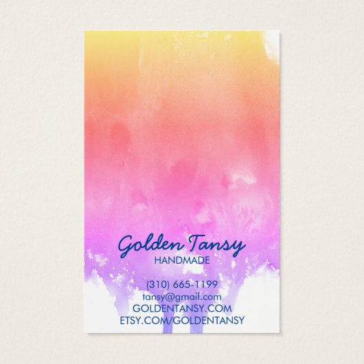 ドリッ絵を描プイヤリングネックレスジュエリー表示カード (裏面)