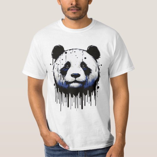 ドリッ絵を描プパンダ Tシャツ (正面)