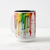 ドリッ絵を描プ2トーンセラミックマグカップ ツートーンマグカップ (正面左)