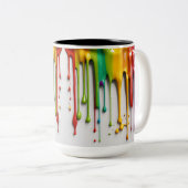 ドリッ絵を描プ2トーンセラミックマグカップ ツートーンマグカップ (正面右)