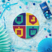 ドリデカラフルルスハヌカ ペーパープレート (パーティー)