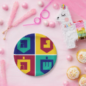 ドリデカラフルルスハヌカ ペーパープレート (パーティー)