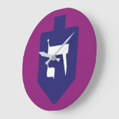 ドリデル・ワンヘブライ文字ヘイシンハヌカ ラージ壁時計 (傾斜)