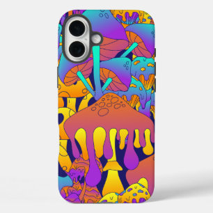 ドリピサイケデリックーきのこのiPhone / iPadケース iPhone 16 Plusケース