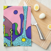 ドリピトリップ（幻覚体験）のようなー キッチンタオル (四つ折り)