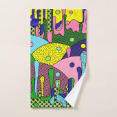 ドリピトリップ（幻覚体験）のようなー バスタオルセット (ハンドタオル)