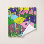 ドリピトリップ（幻覚体験）のようなー バスタオルセット (ウォッシュタオル)