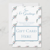 ドリフトウッドのクリスマスツリー ギフトカードホルダー シーズンカード (正面)