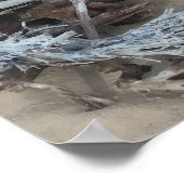 ドリフトウッドインディアナデュネス国立公園磁石ポスト ポスター (角)