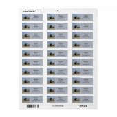 ドリフトウッドオンカリフォルニアコーストビーチ写真 ラベル (フルシート)