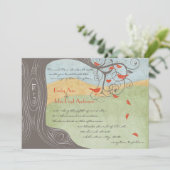 ドリフトウッドツリータンゲリンバード結婚式招待状 招待状 (スタンド正面)