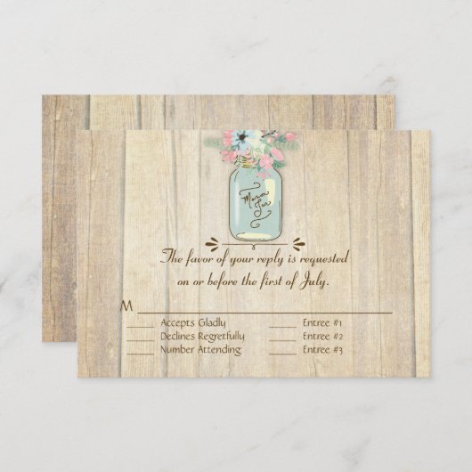 ドリフトウッドバーンウッドメ素朴ンソンジャガーデンフローラ 出欠カード (正面/裏面)